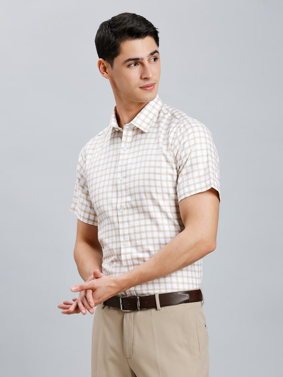 Bronze $ White Half Shirt